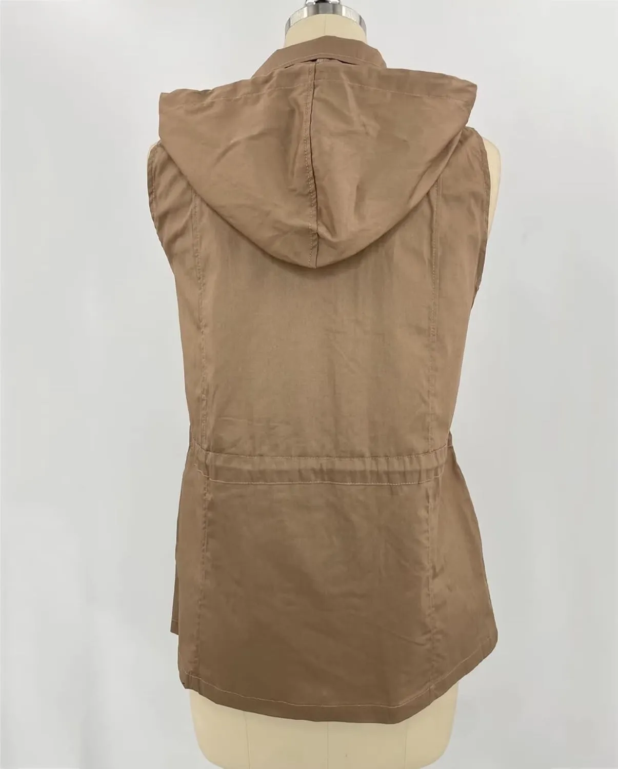 HNVAVQ Women's Gilet Jacket hoodie Lightweight Cargo Vest Outdoor Utility Gilet Spring Autumn