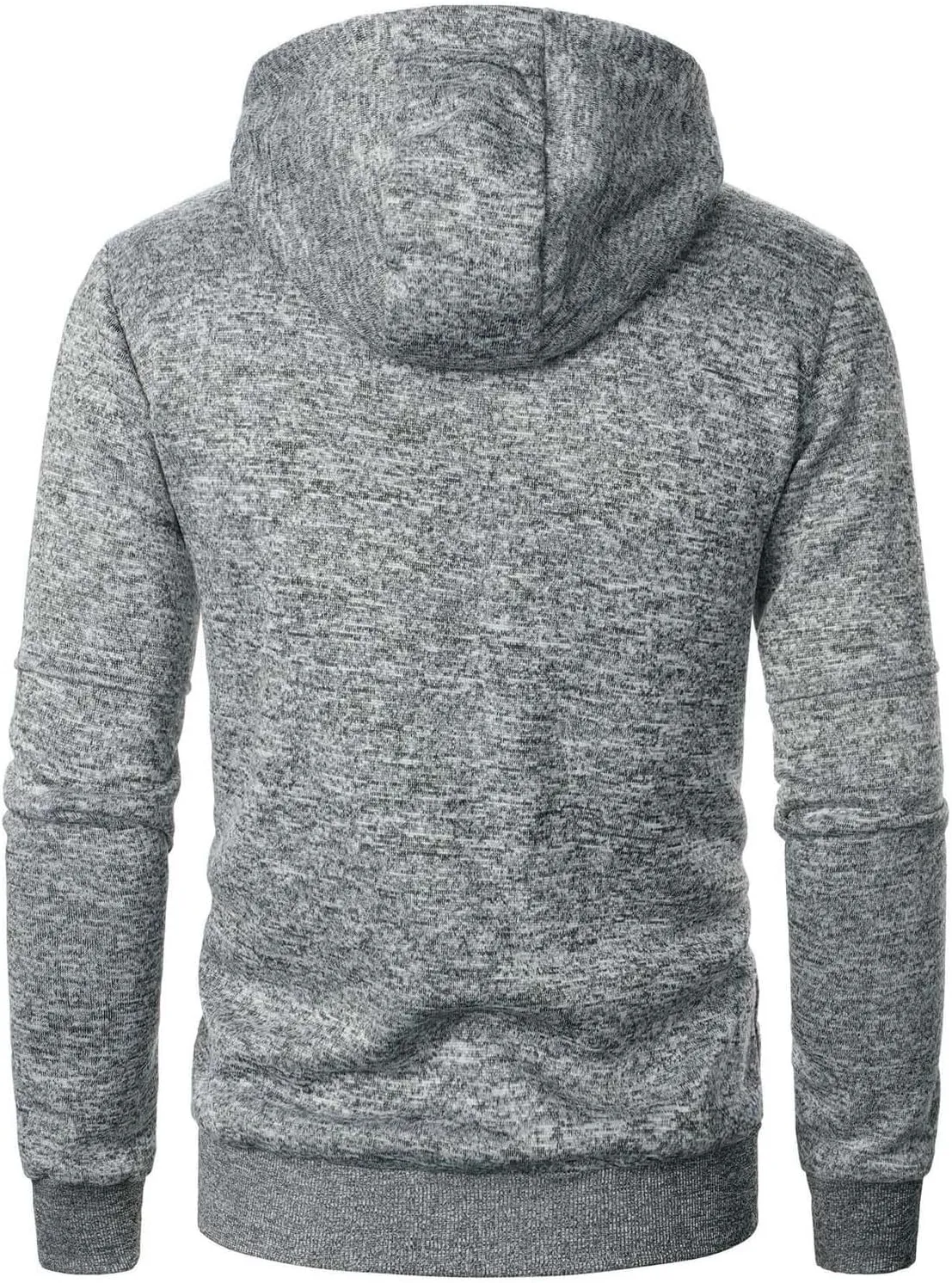 Hoodies For Men Fleece Warm Zipper Casual Sportwear Jackets Loose Open Front Long Sleeve Thin Winter Coat With Pocket