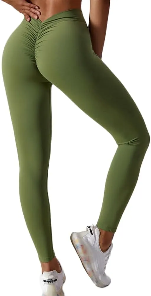 HSQSMWJ Leggings Women Butt Lifting Anti-Cellulite Push Up Tummy Control High Waist Gym Yoga Compression Pants