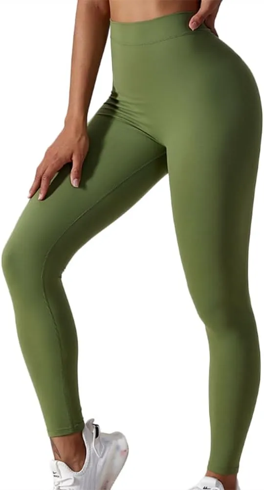 HSQSMWJ Leggings Women Butt Lifting Anti-Cellulite Push Up Tummy Control High Waist Gym Yoga Compression Pants