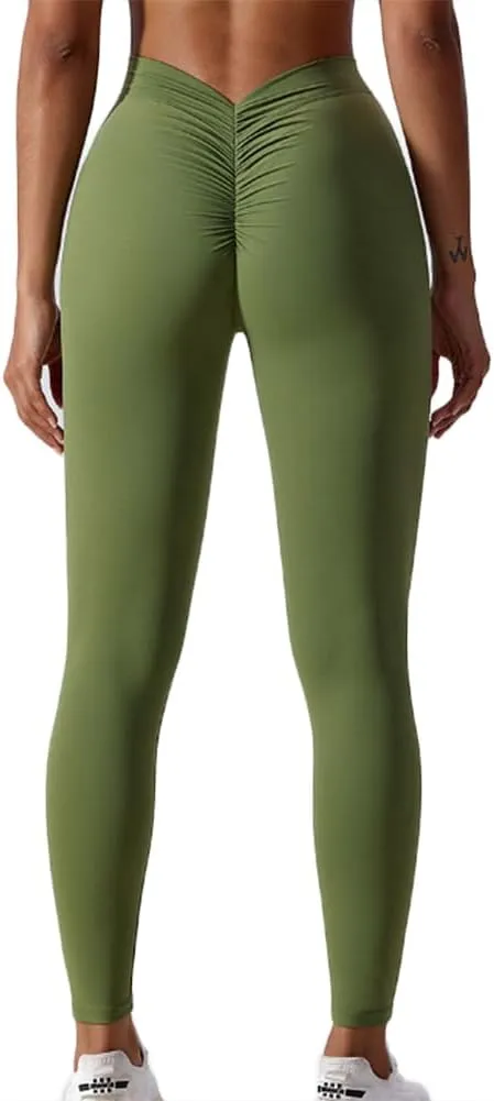HSQSMWJ Leggings Women Butt Lifting Anti-Cellulite Push Up Tummy Control High Waist Gym Yoga Compression Pants