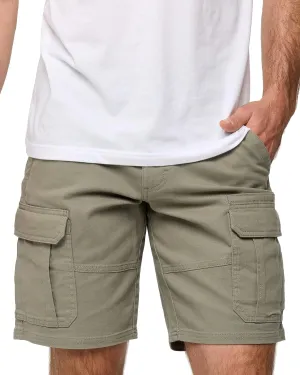 INTO THE AM Cargo Shorts for Men - 10" Inseam Stretch Flex 7 Pocket Work Shorts with Hidden Utility Pocket
