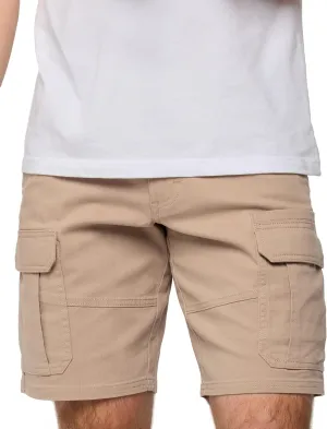 INTO THE AM Cargo Shorts for Men - 10" Inseam Stretch Flex 7 Pocket Work Shorts with Hidden Utility Pocket