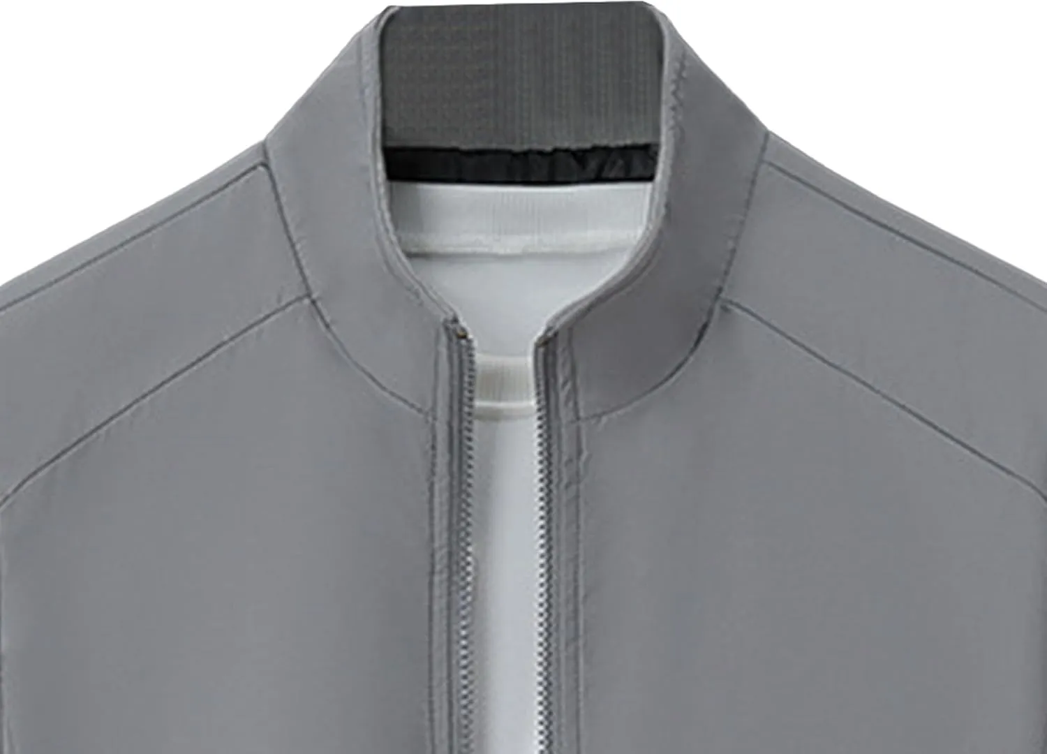 JEsilunmaMY Men's Stand Collar Bomber Padded Coats Zip Up Casual Business Sportwear Stylish Lightweight Warm Windbreakers