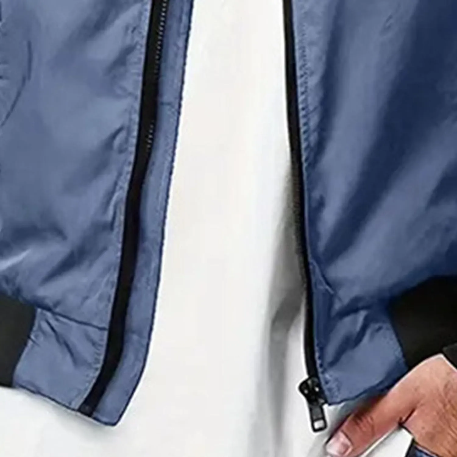 JEsilunmaMY Men's Zip Up Casual Bomber Jackets Stand Collar Lightweight Sportwear Winter Warm Padded Coats Windbreaker