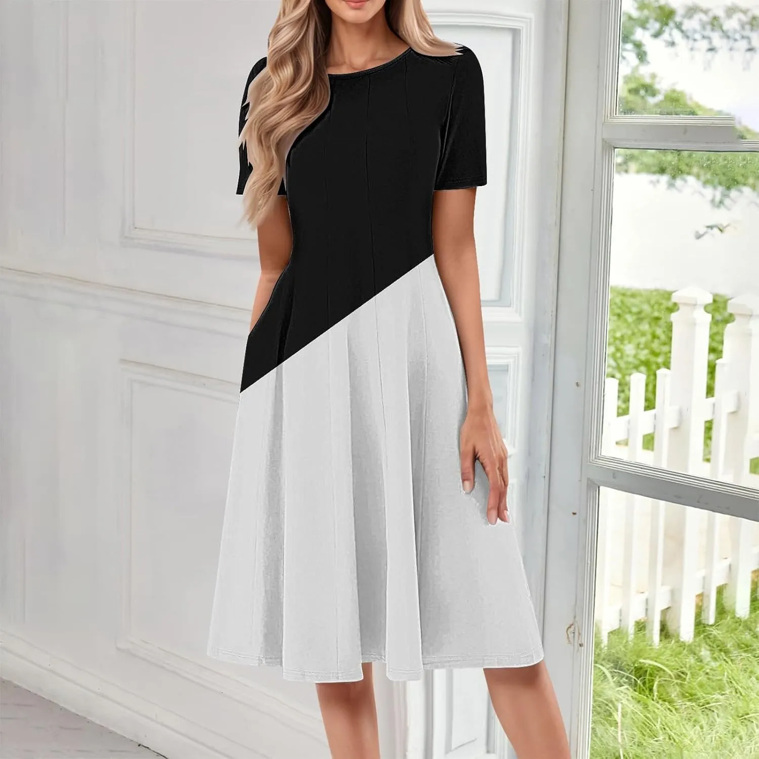 Linen Dress Summer Dresses for Women Plus Size Beach Dress Casual Sundresses Sexy Sleeveless Dress Flowy Midi