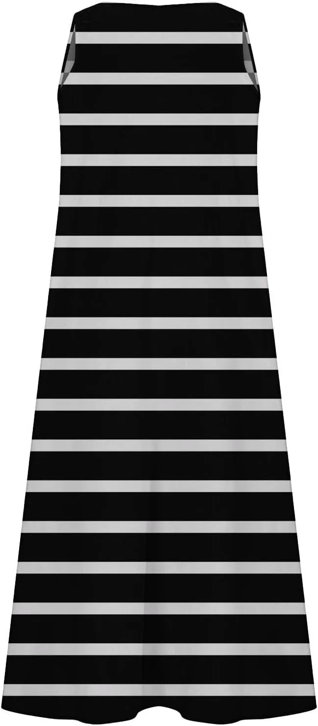 Linen Dress Women Summer Dresses for Women Plus Size Beach Dress Casual Sundresses Sexy Sleeveless Dress Flowy Midi
