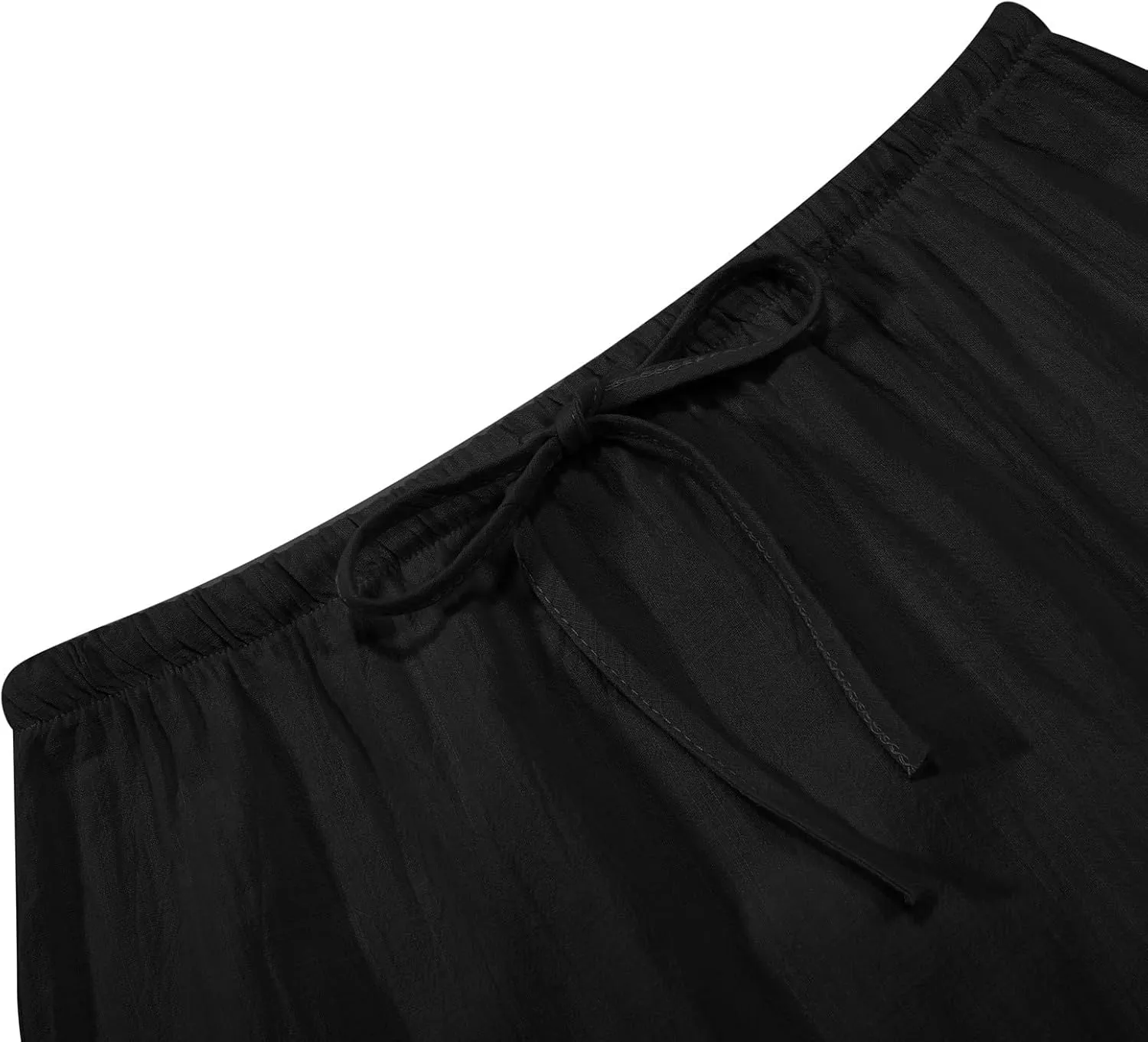 Linen Maxi Skirts for Women Trendy Summer Comfy Drawstring Waist A Line Skirts Cute Vacation Boho Long Flowy Skorts Y2K