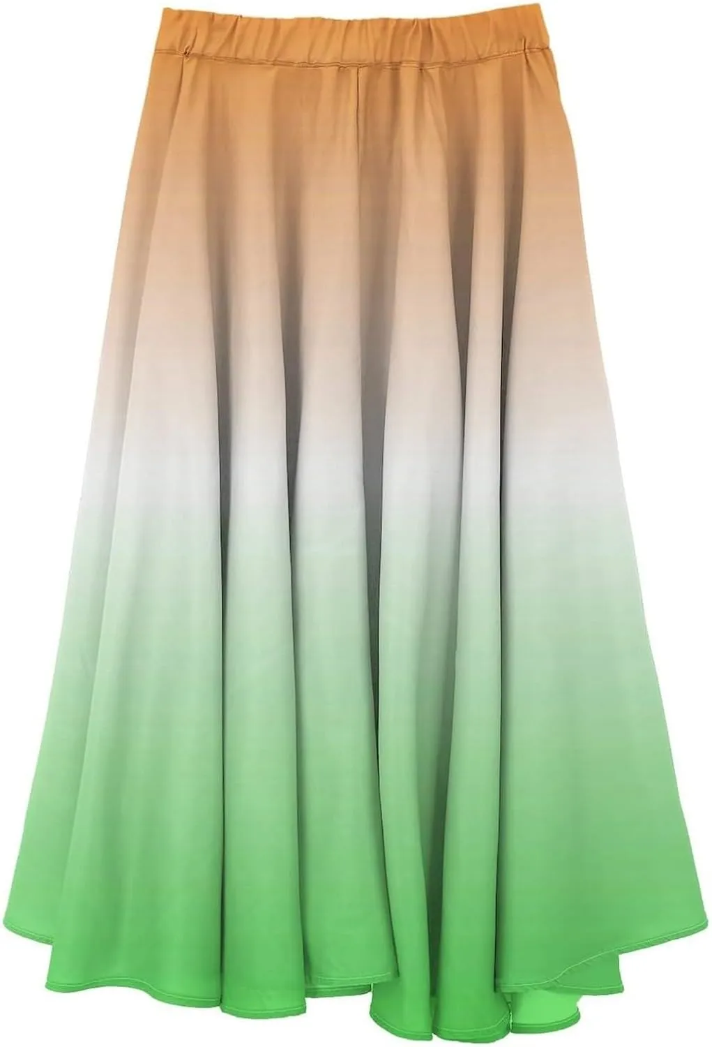 Linen Wrap Skirts for Women Pleated Summer Boho Floral Flowy Skirt Vacation High Waisted Maxi Casual Dress Skorts