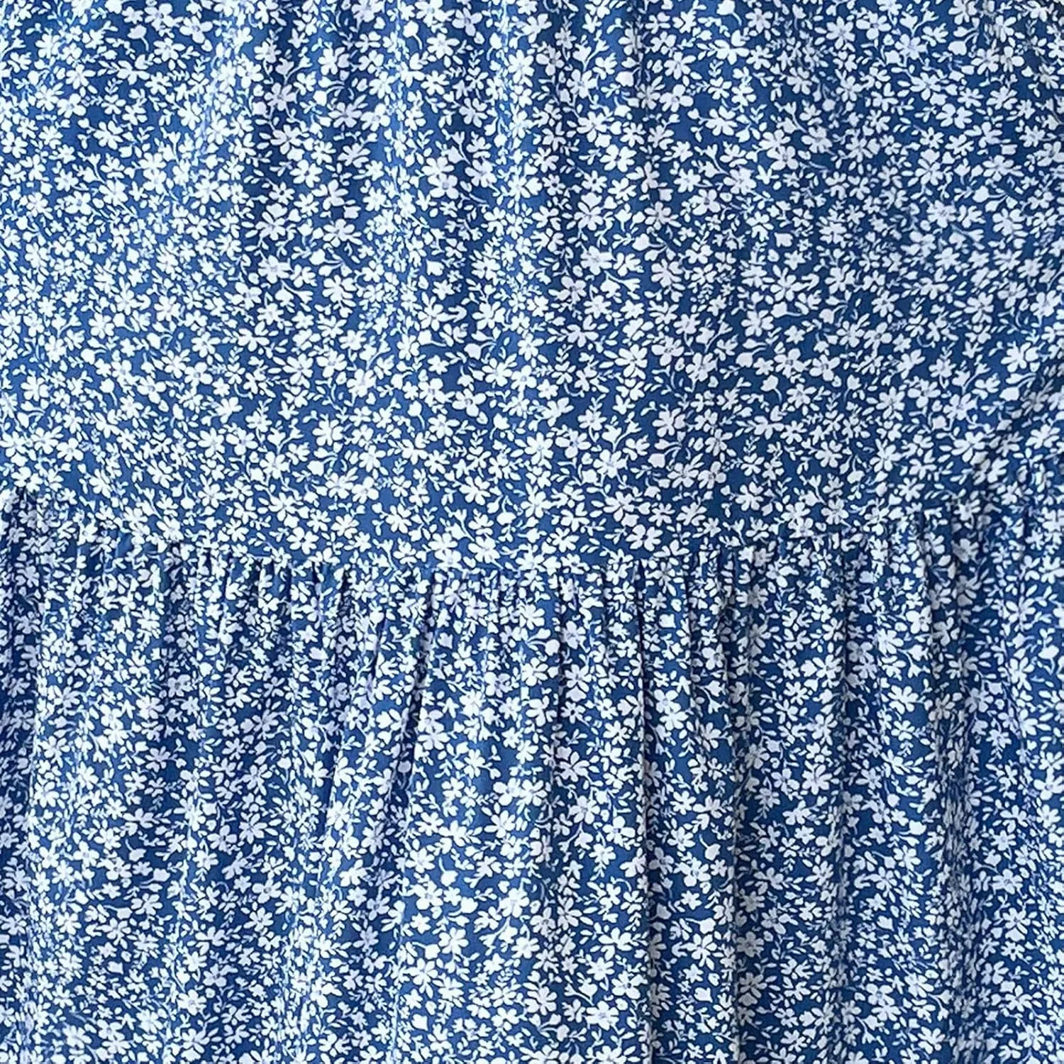 Long Flowy Skirts for Women Summer Elastic Waist Floral Maxi Skirt with Pockets Smocked Ruffle Tiered Boho A Line Skorts
