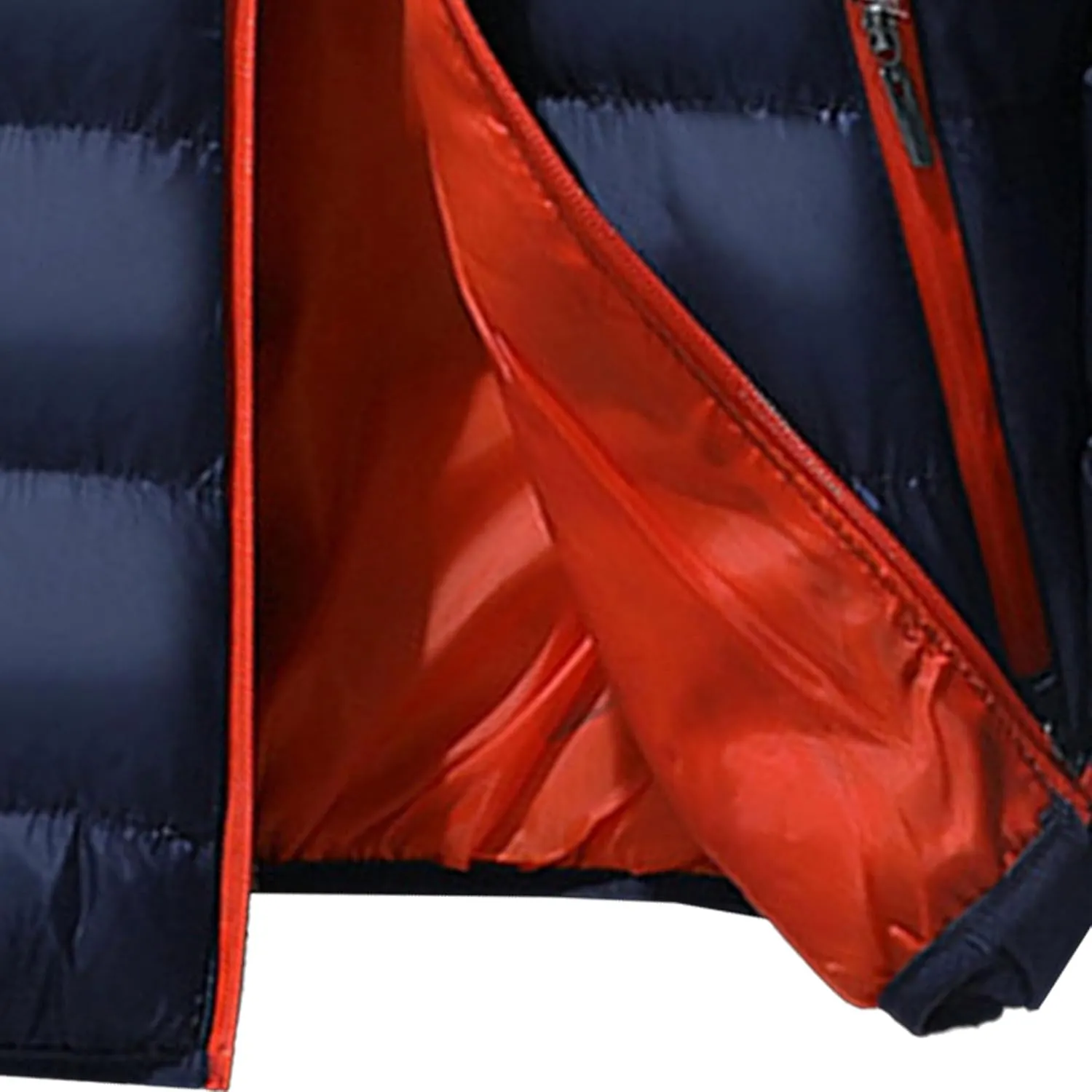 Maiyifu-GJ Men Winter Down Coat Jacket Lightweight Warm Thicken Padded Outerwear Stand Collar Ski Hiking Travel Warm Overcoat