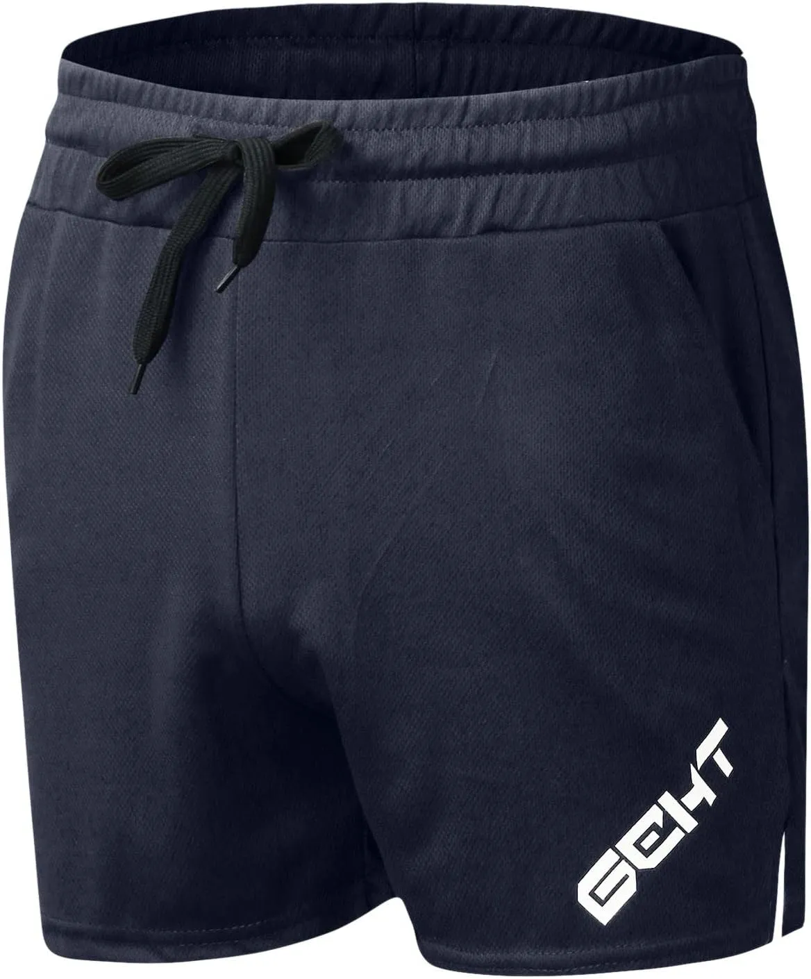 MALAIDOG Men's 3 Inch Sports Running Shorts Bodybuilding Quick Dry Drawstring Elastic Waistband Activewear Shorts with Pocket