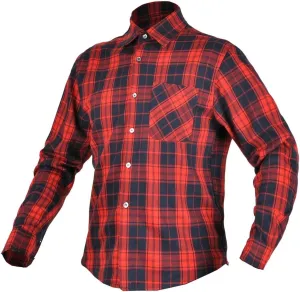 Men Motorcycle Plaid Shirt Motorcycle Riding Jacket With Back, Shoulder ，elbow Armor Aramid Lining Reinforcement