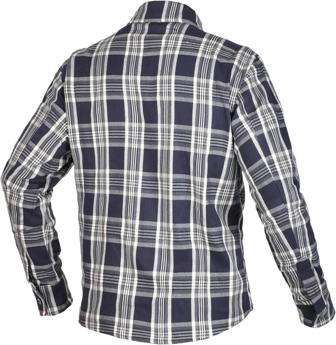 Men Motorcycle Plaid Shirt Motorcycle Riding Jacket With Back, Shoulder ，elbow Armor Aramid Lining Reinforcement