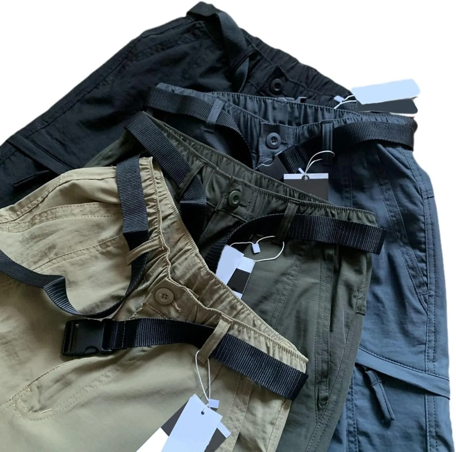 Men's BDU Casual Military Pants Cotton Pocket Multi Color Large Sanitary Pants Elastic Waist Drawstring Joggers