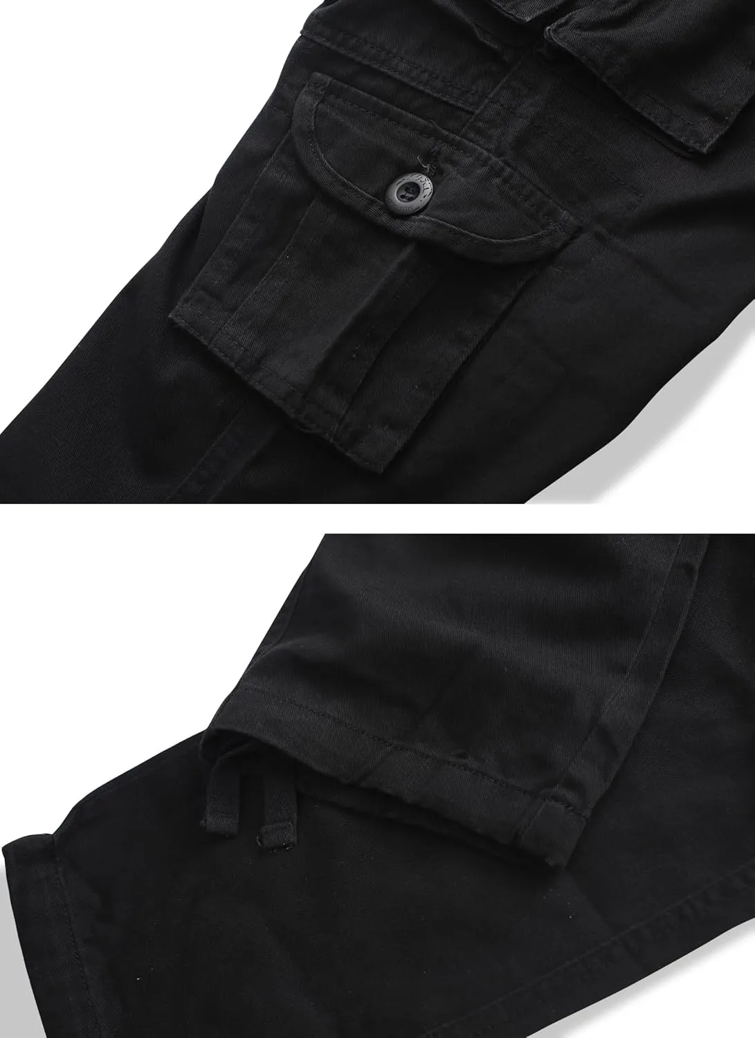 Men's Camo Cargo Pants Cotton Ripstop Outdoor Adventure Wear Casual Hiking Work Pants with Multi Pockets(No Belt)