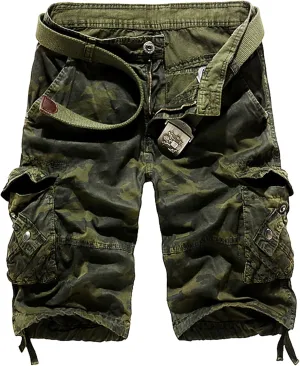 Men's Camo Cargo Shorts Cotton