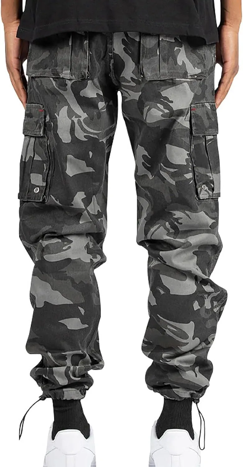 Mens Cargo Pants Multi Pockets Baggy Casual Work Hiking Pant Relaxed Fit Lightweight Durable Outdoor Workout Trousers
