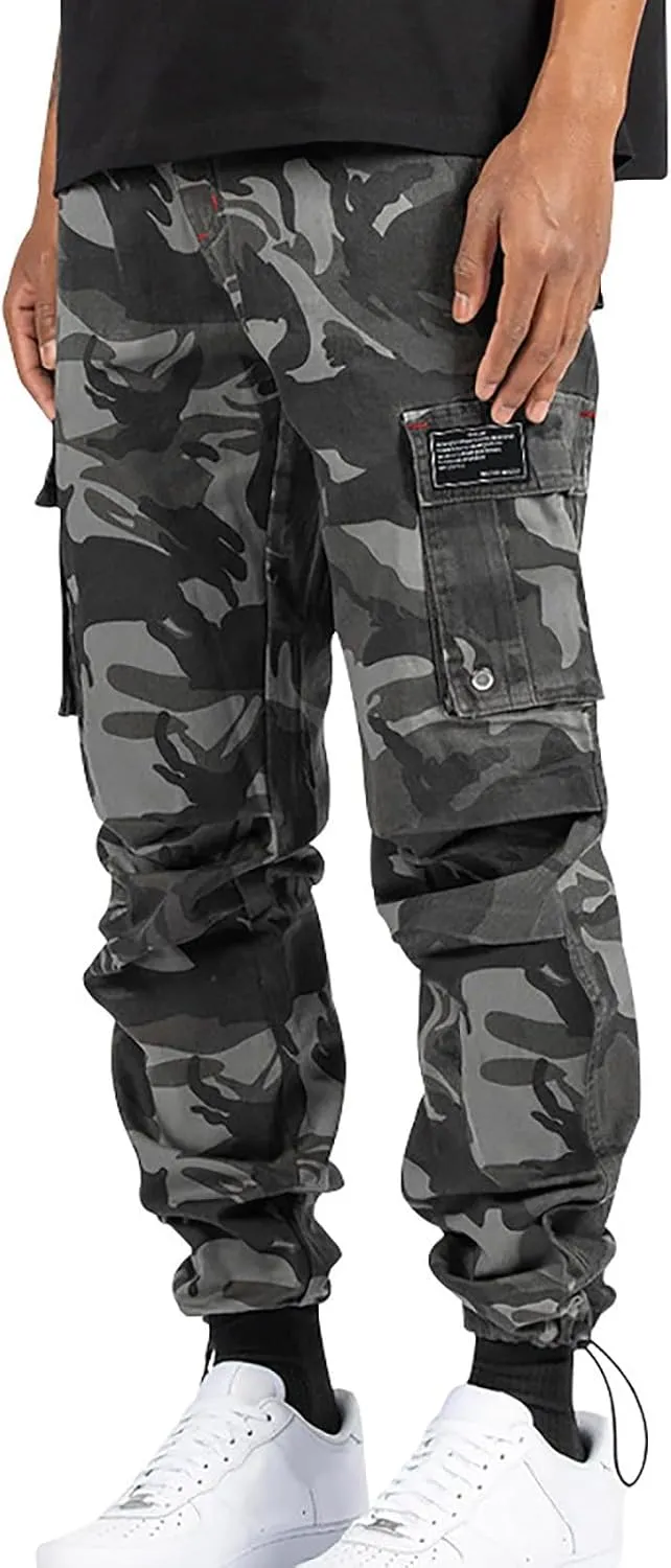 Mens Cargo Pants Multi Pockets Baggy Casual Work Hiking Pant Relaxed Fit Lightweight Durable Outdoor Workout Trousers