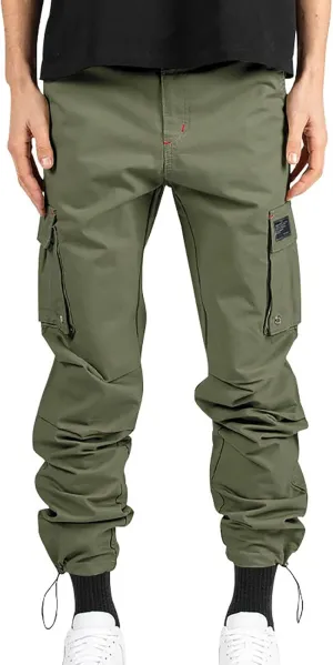 Mens Cargo Pants Multi Pockets Baggy Casual Work Hiking Pant Relaxed Fit Lightweight Durable Outdoor Workout Trousers