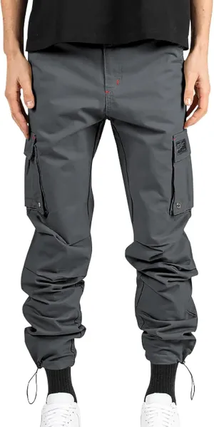 Mens Cargo Pants Multi Pockets Baggy Casual Work Hiking Pant Relaxed Fit Lightweight Durable Outdoor Workout Trousers