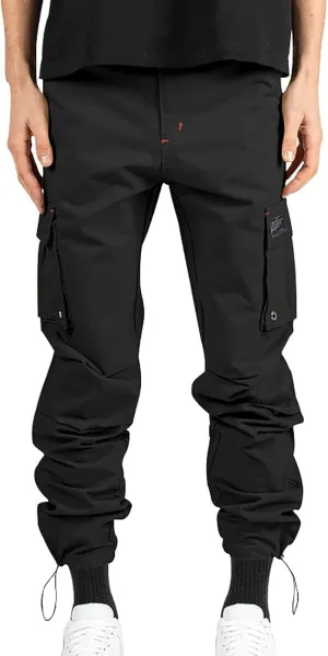 Mens Cargo Pants Multi Pockets Baggy Casual Work Hiking Pant Relaxed Fit Lightweight Durable Outdoor Workout Trousers