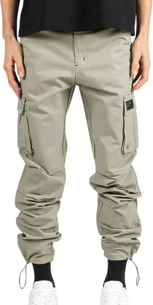 Mens Cargo Pants Multi Pockets Baggy Casual Work Hiking Pant Relaxed Fit Lightweight Durable Outdoor Workout Trousers