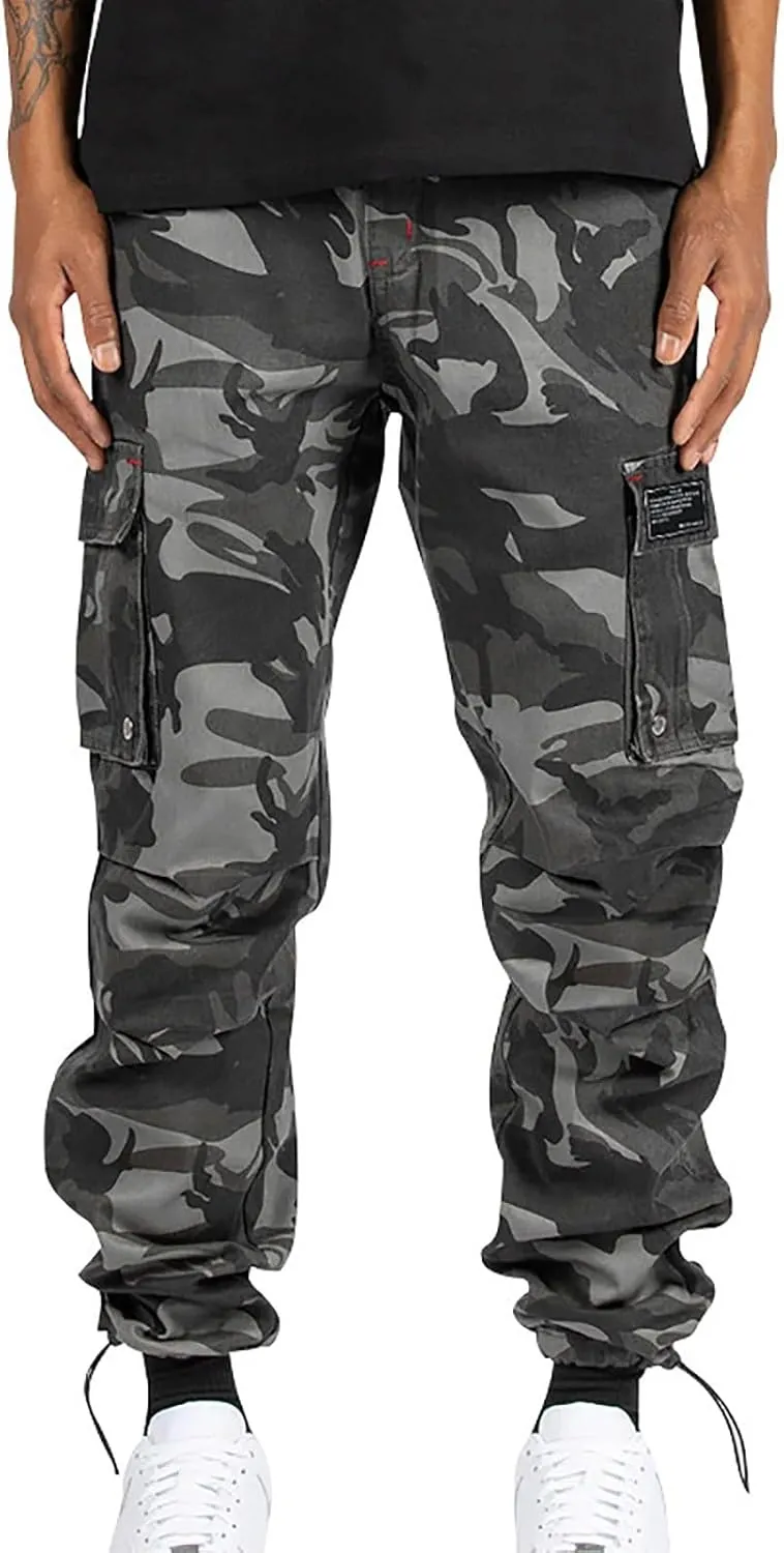 Mens Cargo Pants Multi Pockets Baggy Casual Work Hiking Pant Relaxed Fit Lightweight Durable Outdoor Workout Trousers