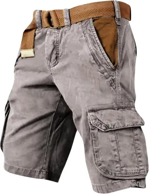 Men's Classic Cargo Stretch Short Athletic Hiking Golf Lightweight Outdoor Work Travel Camping Casual with Pockets