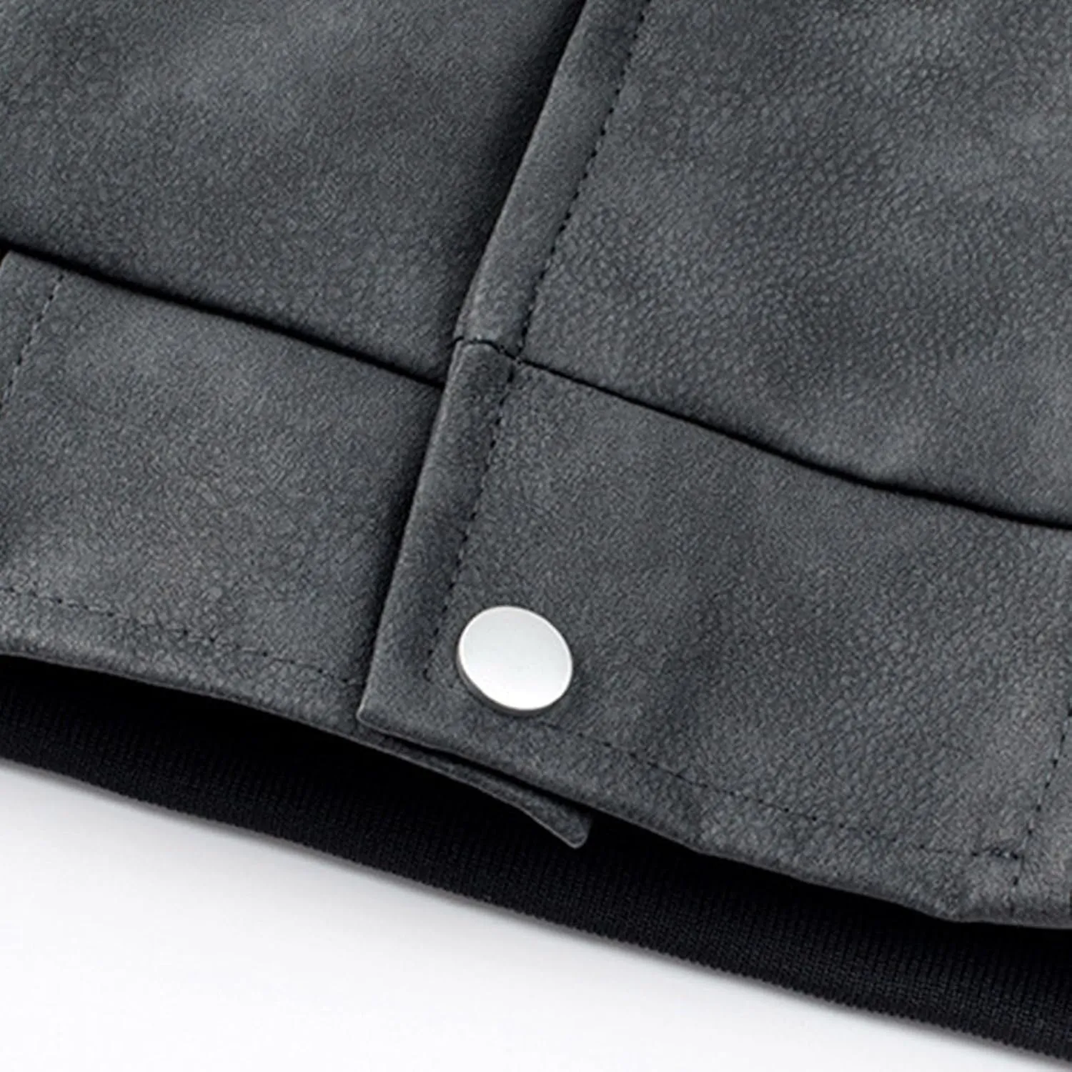 Men's Faux Leather Motorcycle Jacket Waterproof Windproof PU Moto Vintage Bomber Hoodie Zip Up Button Hooded Coats