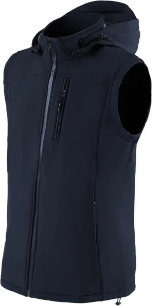 Men's Golf Vest Windproof Softshell Vest Running Outerwear Fleece Lined Sleeveless Jacket for Hiking Travel
