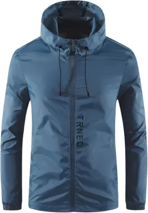 Mens Jacket, Mens Windproof Jacket Waterproof Lightweight Mountain Sports Jacket for Men Hooded Windbreaker Raincoat
