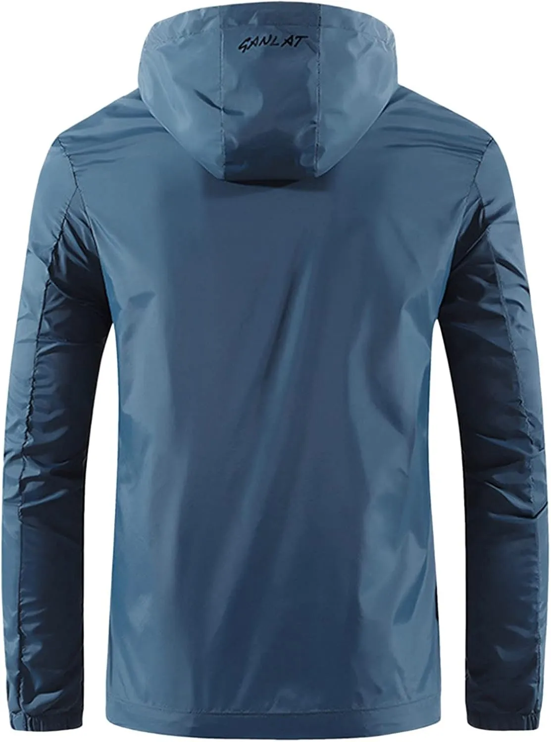 Mens Jacket, Mens Windproof Jacket Waterproof Lightweight Mountain Sports Jacket for Men Hooded Windbreaker Raincoat