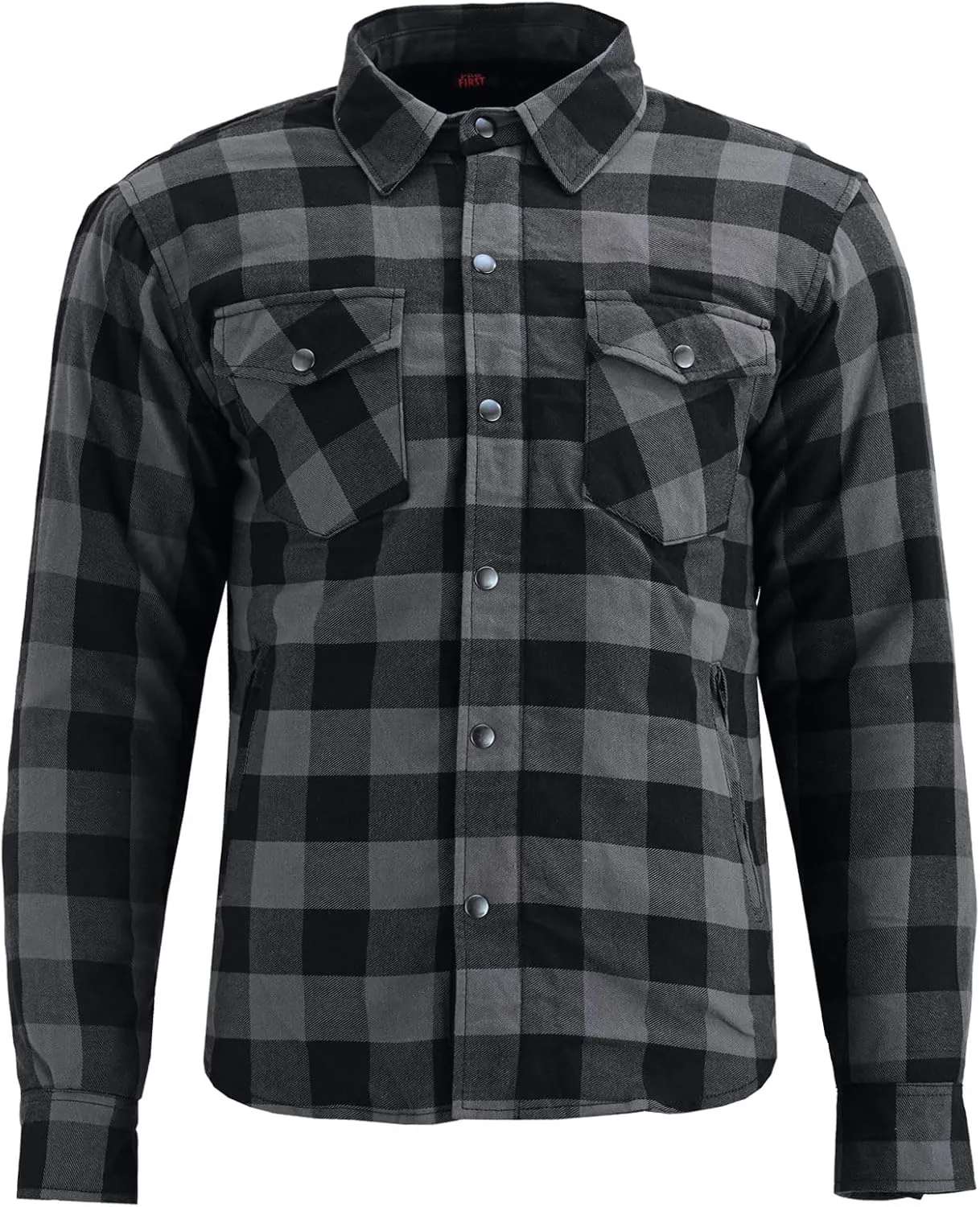 Men's Motorcycle Riding Flannel Shirt, Concealed Carry Jacket,CE Approved with Level 1 Protection Kevlar on Protected Areas