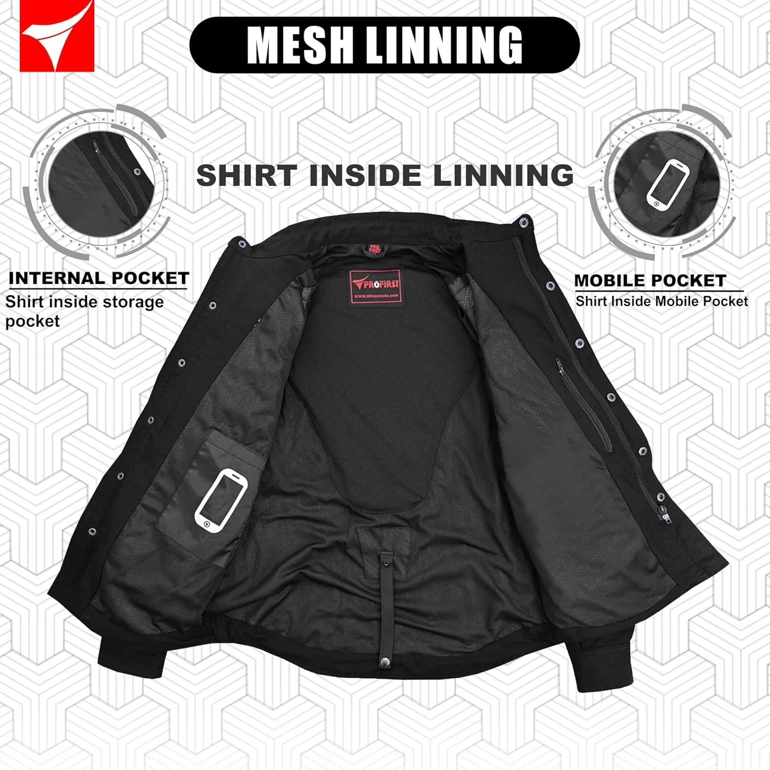 Men's Motorcycle Riding Flannel Shirt, Concealed Carry Jacket,CE Approved with Level 1 Protection Kevlar on Protected Areas