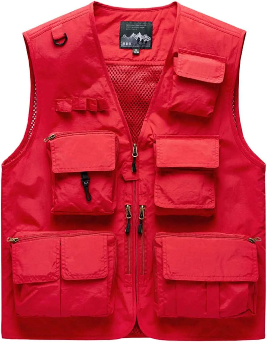 Mens Outdoor Work Safari Fishing Travel Photo Vest with Pockets Unisex Utility Journalist Cargo Vests Hiking Waistcoat