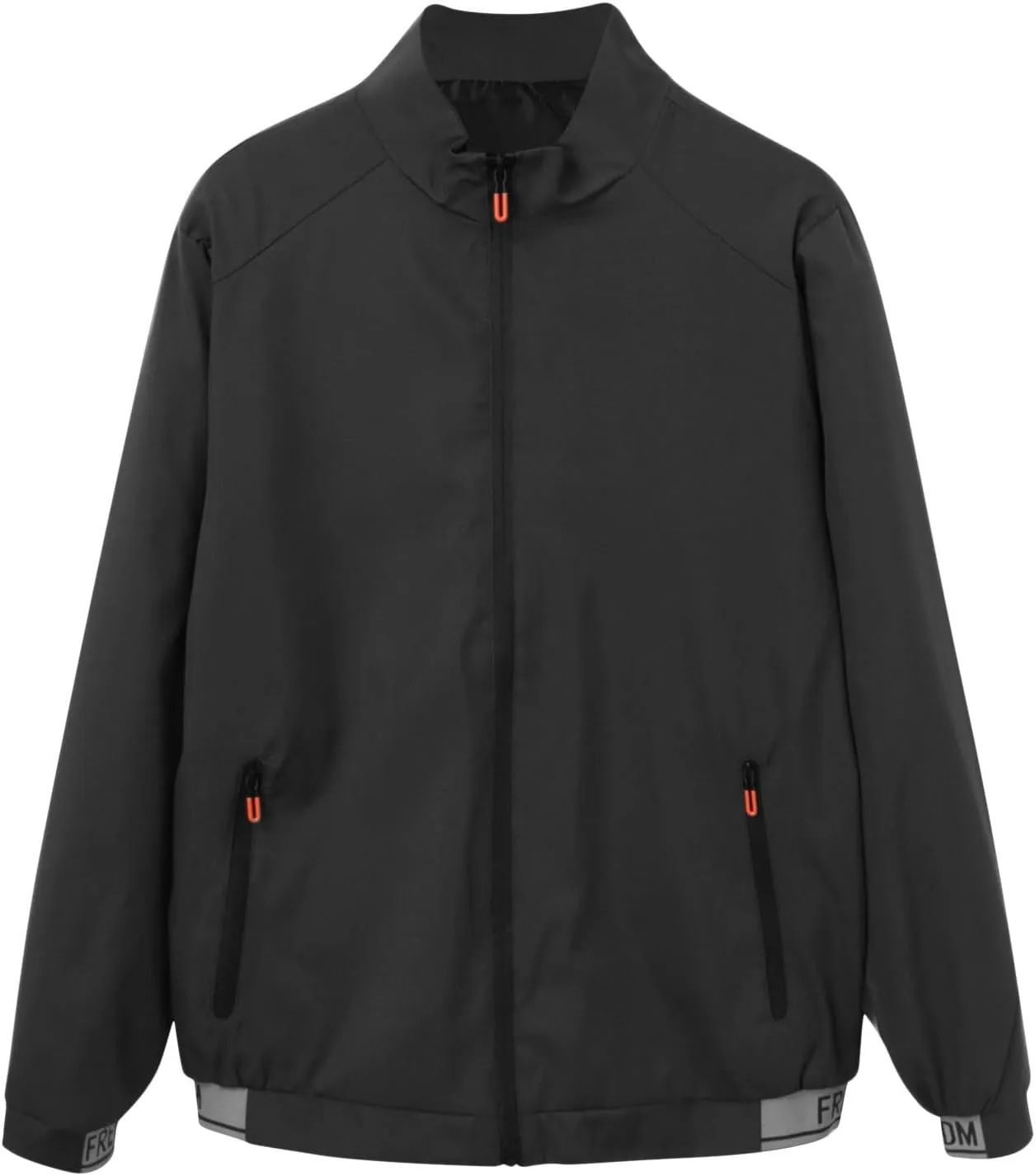 Mens Rain Jackets Zip Up Hooded Waterproof Windbreakers Loose Lightweight Coats Lapel Fashion Clothes with Pockets