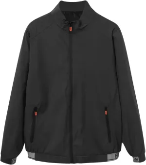 Mens Rain Jackets Zip Up Hooded Waterproof Windbreakers Loose Lightweight Coats Lapel Fashion Clothes with Pockets