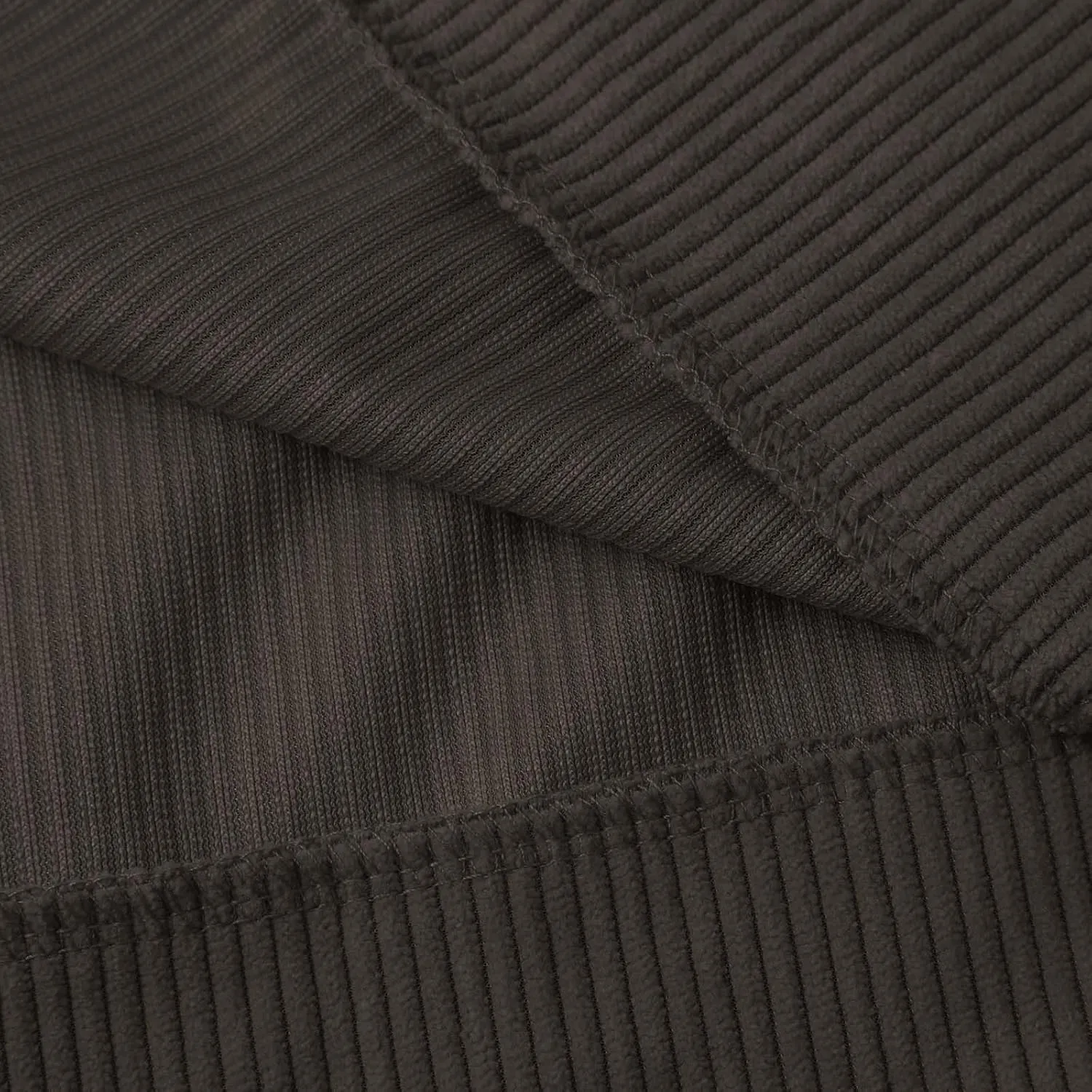 Men's Solid Rib Knit Sweater Quarter Zip Pullover Stand Collar V Neck Long Sleeve Top Lightweight Loose Sportwear