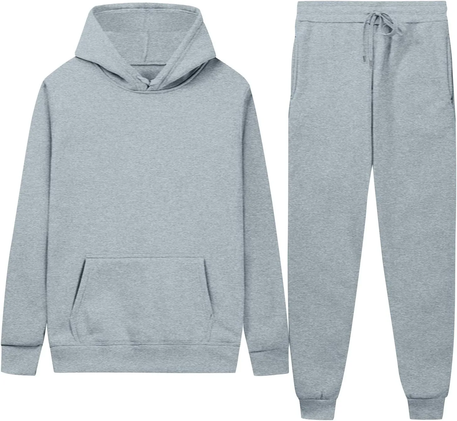Mens Sweatsuit Hoodie Jogger Set 2 Piece Outfits Fleece Lined Sweatshirt Sweatpants Tracksuit with Pockets