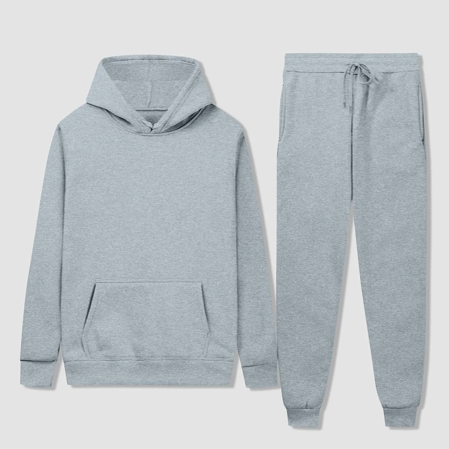 Mens Sweatsuit Hoodie Jogger Set 2 Piece Outfits Fleece Lined Sweatshirt Sweatpants Tracksuit with Pockets