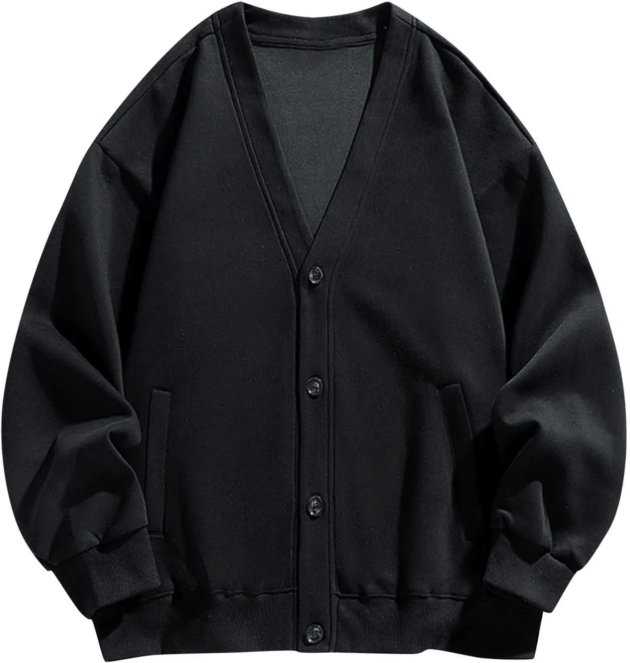 Mens Winter Coats Casual Long Sleeve Pullover Jackets Open Front Cardigan Button Down Fall Jackets Oversized Sweatshirt