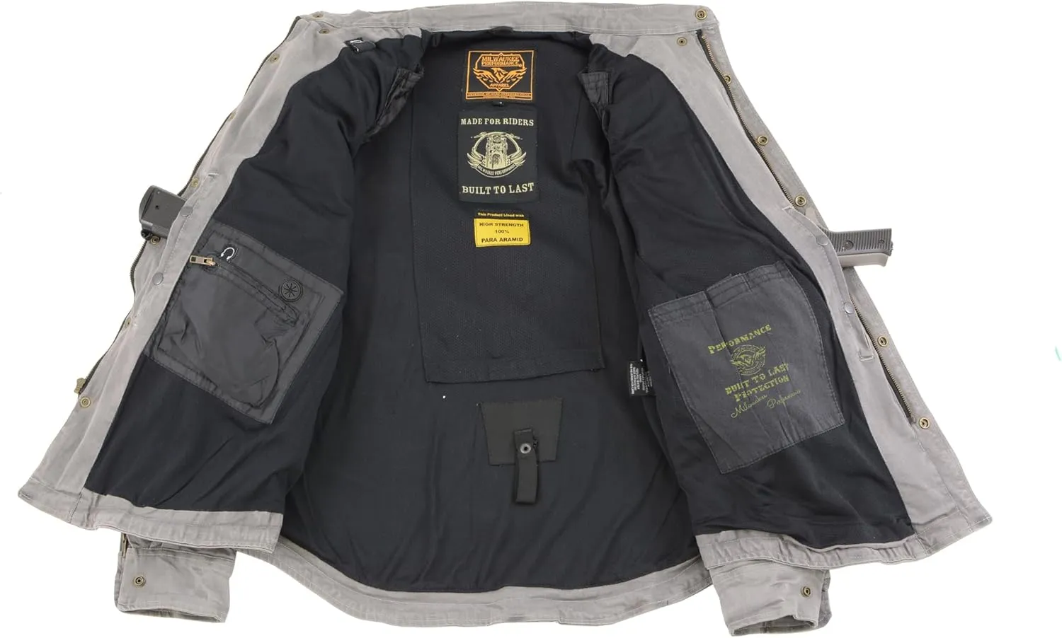 Milwaukee Leather Men's Mpm1621z-gry