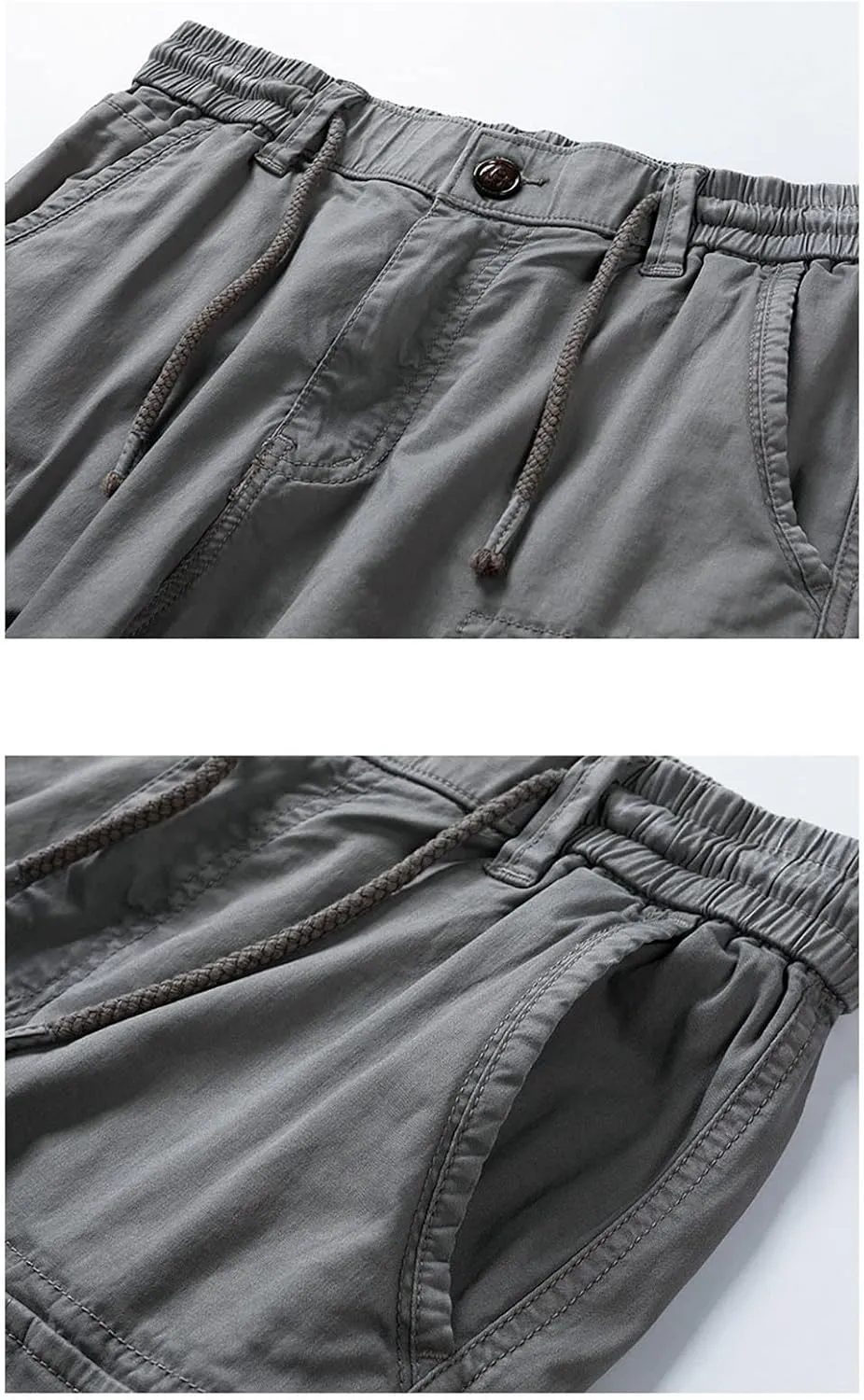 Muscularfit 5 Inch Inseam Shorts Men 2023 Drawstring Elastic Waist Multi Pockets Cargo Shorts Outdoor Utility Tooling Shorts