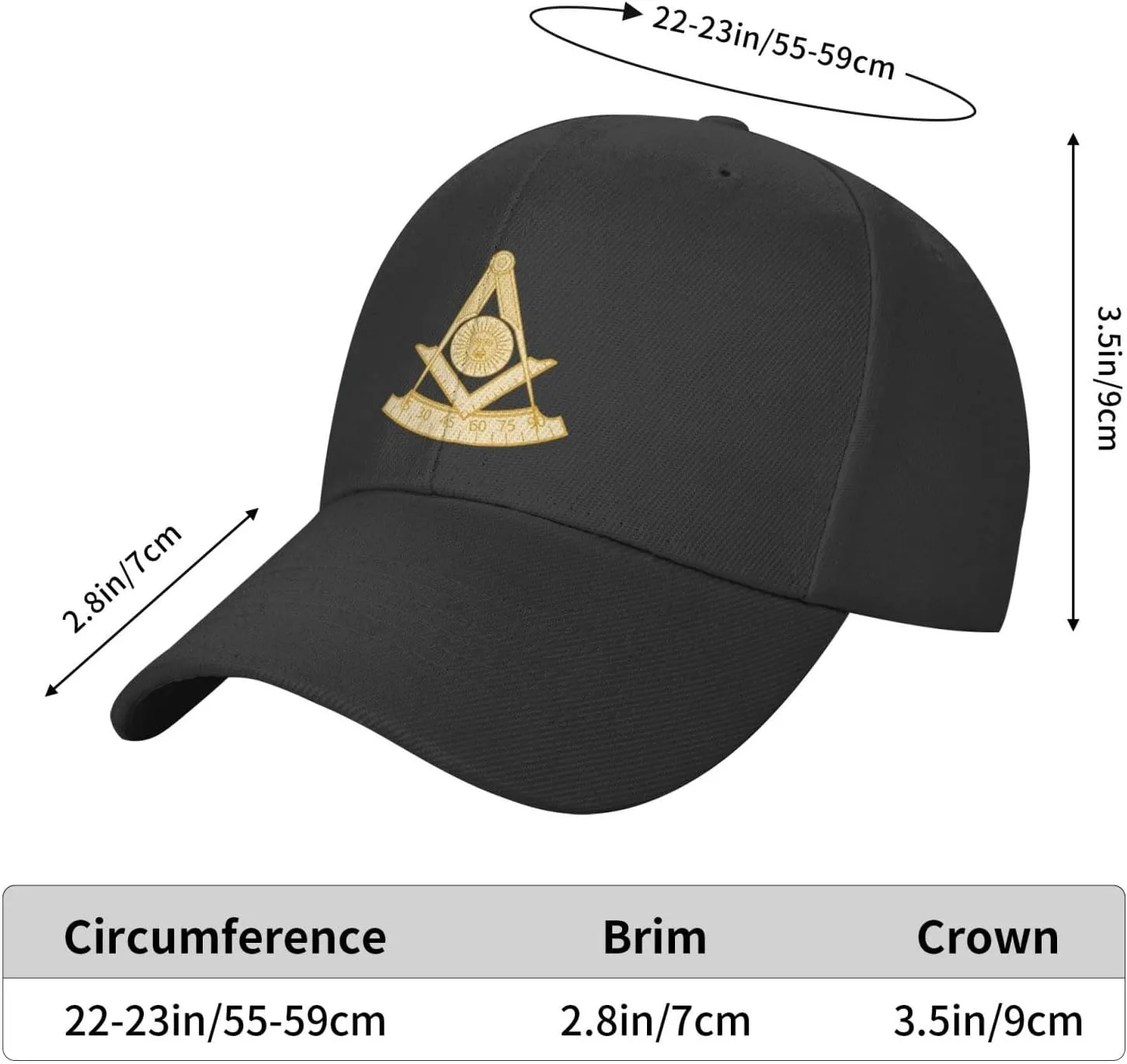 ONVOWO Past Master Jewel Funny Gifts Baseball Hats Men Black Hip Hop Hat Flat Hat Adjustable Cap Snapback Hat for Men Women