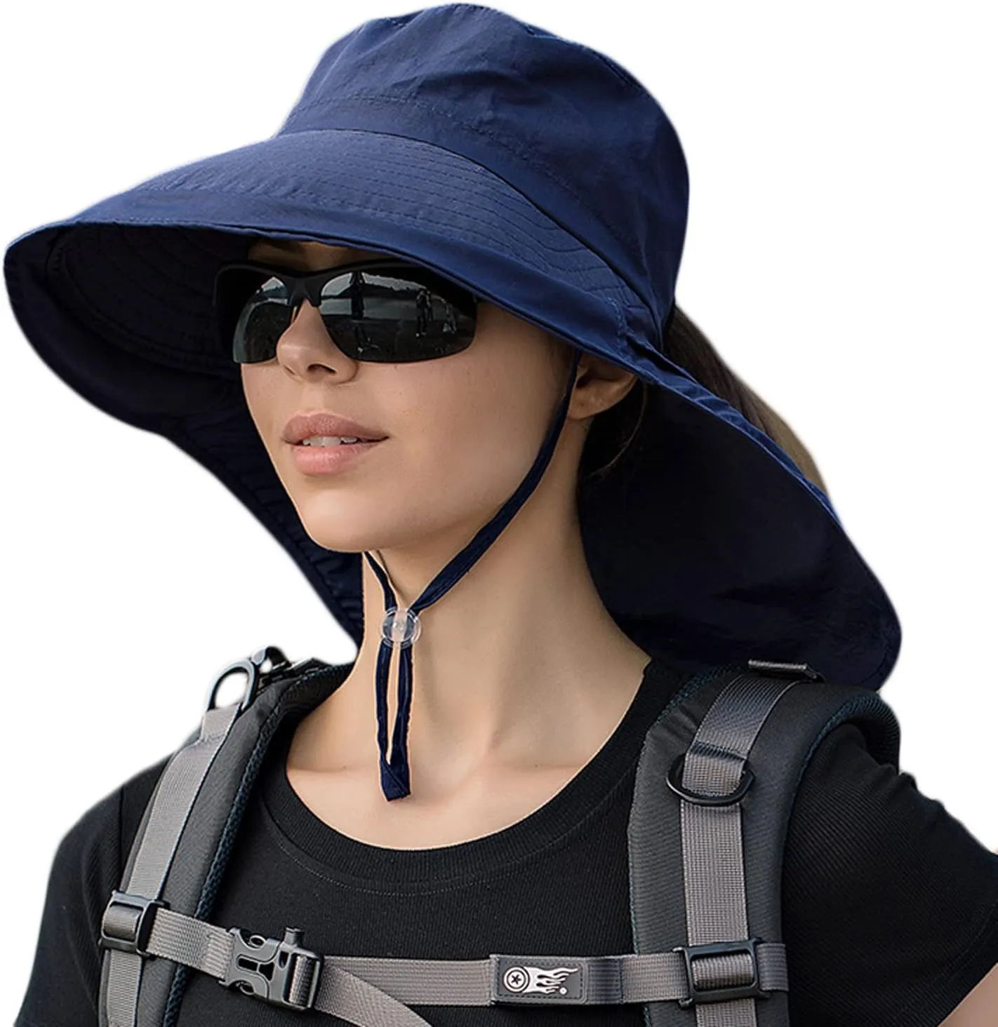 Packable Extra Large Brim Floppy Sun Hat Reversible UPF 50  Beach Sun Bucket Hat