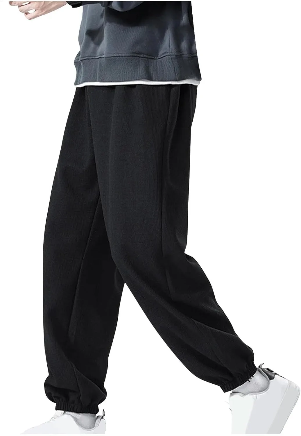 Pants for Men Fashion Casual Elastic Waist Drawstring Baggy Sweatpant Big and Tall Comfy Lounge Yoga Pant with Pocket