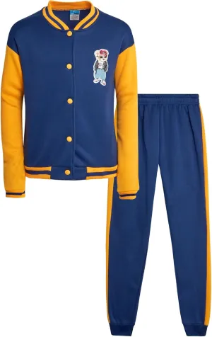 Pro Athlete Boys' Sweatsuit - 2 Piece Fleece Varsity Jacket and Jogger Sweatpants Set - Activewear Set for Boys (8-16)