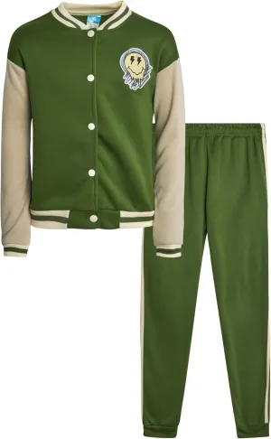 Pro Athlete Boys' Sweatsuit - 2 Piece Fleece Varsity Jacket and Jogger Sweatpants Set - Activewear Set for Boys (8-16)