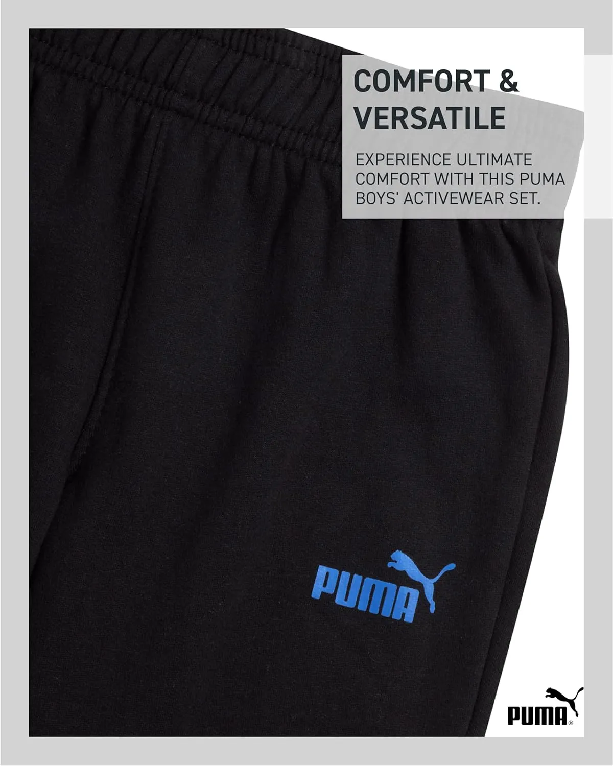 PUMA Toddler Boys' Activewear Set - 3 Piece Active Fleece T-Shirt, Hoodie Sweatshirt, and Jogger Pants Set for Boys (12M-4T)